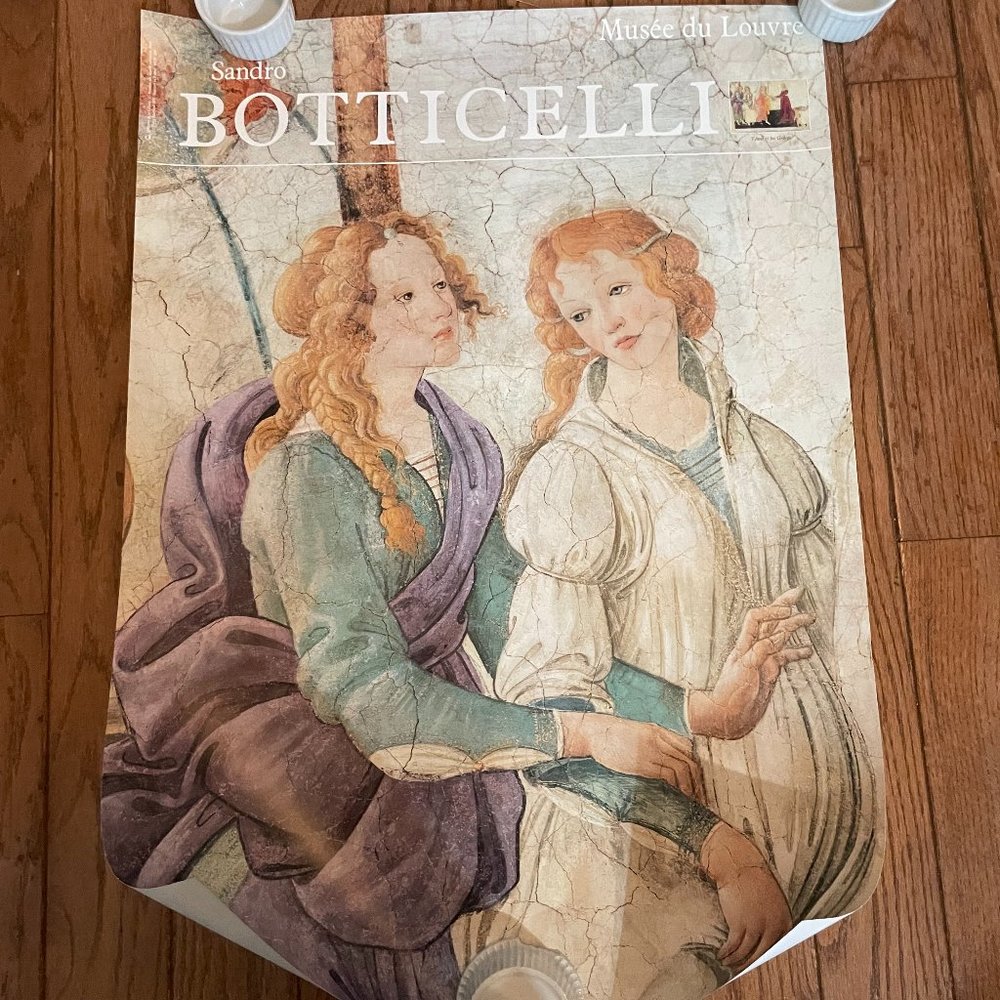 Vintage Sandro Botticelli Musee du Louvre Poster Venus et les Graces France Rare